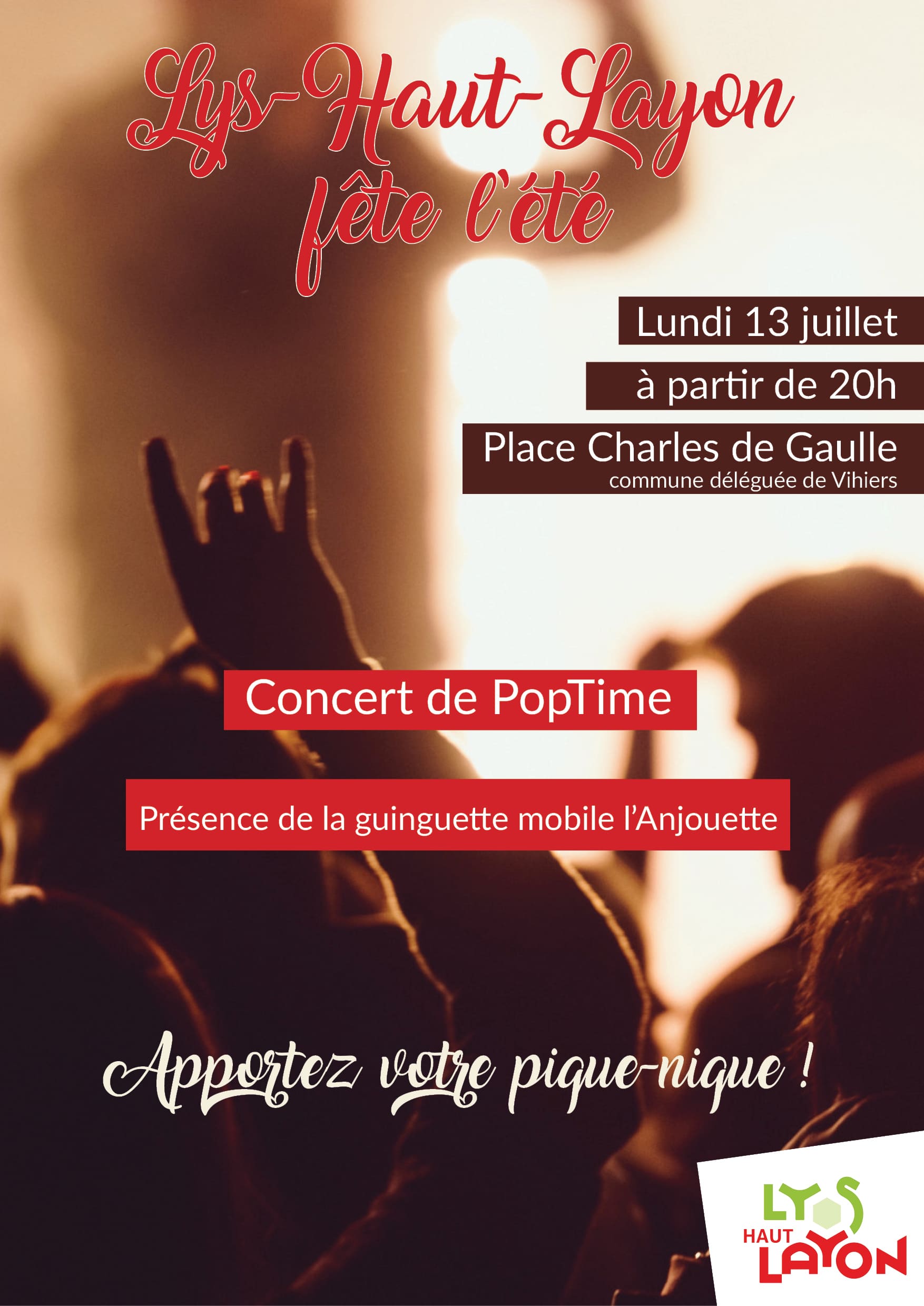 La place Charles de Gaulle accueillera une soirée musicale et conviviale lundi 13 juillet à Vihiers