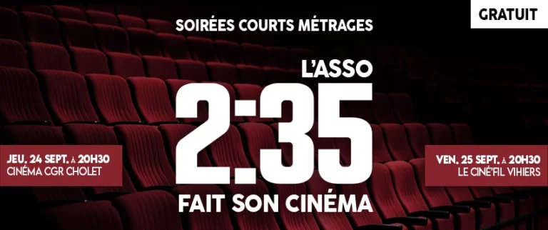 L’association 2:35, l’asso ciné proposera plusieurs séances gratuites consacrées aux courts métrages en septembre. | L'association 2:35