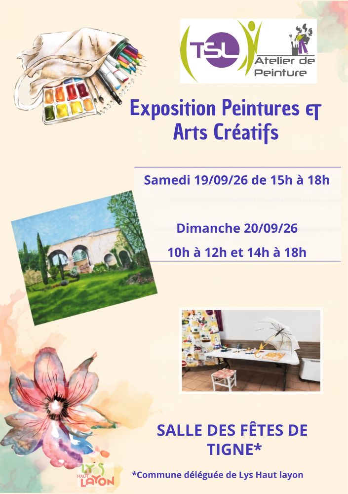 Exposition peinture et arts créatifs lors des Journées du Patrimoine à Tigné samedi 19 et dimanche 20 septembre. | TSL.
