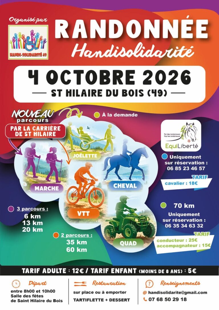 Une randonnée organisée par Handi-Solidarité 49, entre sport, rencontre et solidarité. | Handi-Solidarité 49