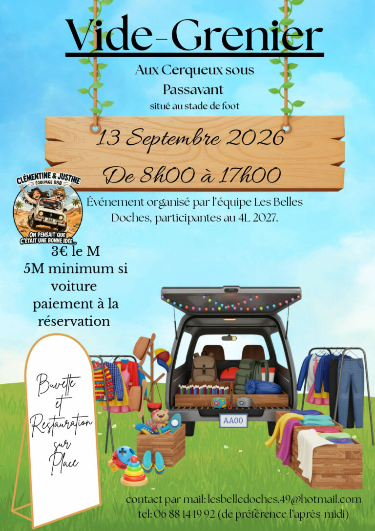 Un vide-grenier pour soutenir les Belles Doches et leur 4L Trophy